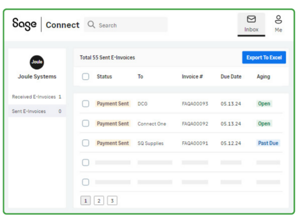 Sage Connect E-Invoicing